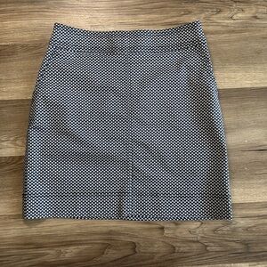 Talbots Women's Size 8 Skirt Navy White Sailor Nautical Cotton‎ Chic Classic
